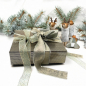 Preview: Gift ribbon, Faux light cord, gold with with colorful Christmas tree lights, style